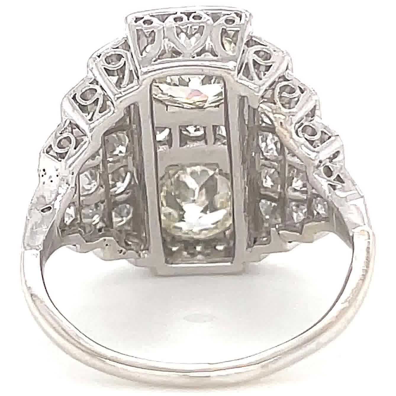 Women's Art Deco Diamond Platinum Ring