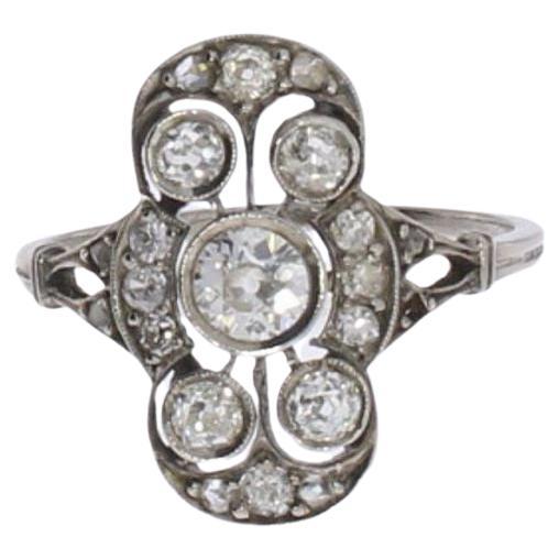 Art Deco Diamant Platin Ring