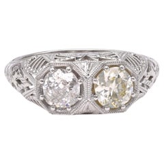 Antique Art Deco Diamond Platinum Ring