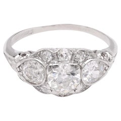 Antique Art Deco Diamond Platinum Ring