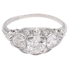 Art Deco Diamond Platinum Ring