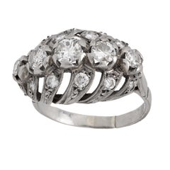 Art Deco diamond platinum ring