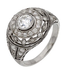 Art Deco diamond platinum ring