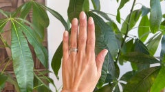 Art Deco Diamond Platinum Swirl Band Ring