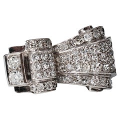 Vintage Art Deco Diamond Platinum Tank Ring