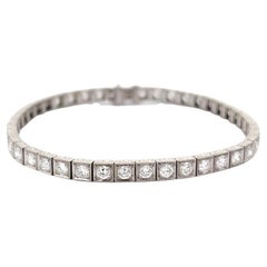 Art Deco Diamond Platinum Tennis Bracelet