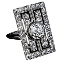 Art Deco Diamond Platinum Vintage Engagement Ring