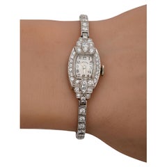 Diamant Art Déco Platine  Montre-bracelet/Bijoux anciens