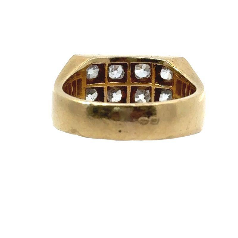 Art Déco Anello Art Deco con diamante in oro e platino in vendita
