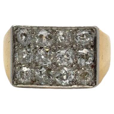 Art Deco Diamond Platium & Gold Ring