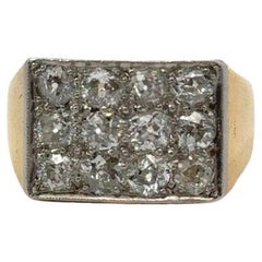 Art Deco Diamond Platium & Gold Ring