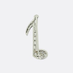 Spilla Quaver con diamante Art Deco