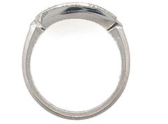 Art Deco Diamond Ring 1/2ct Two Row Single Cuts Original 1947 Antique Platinum