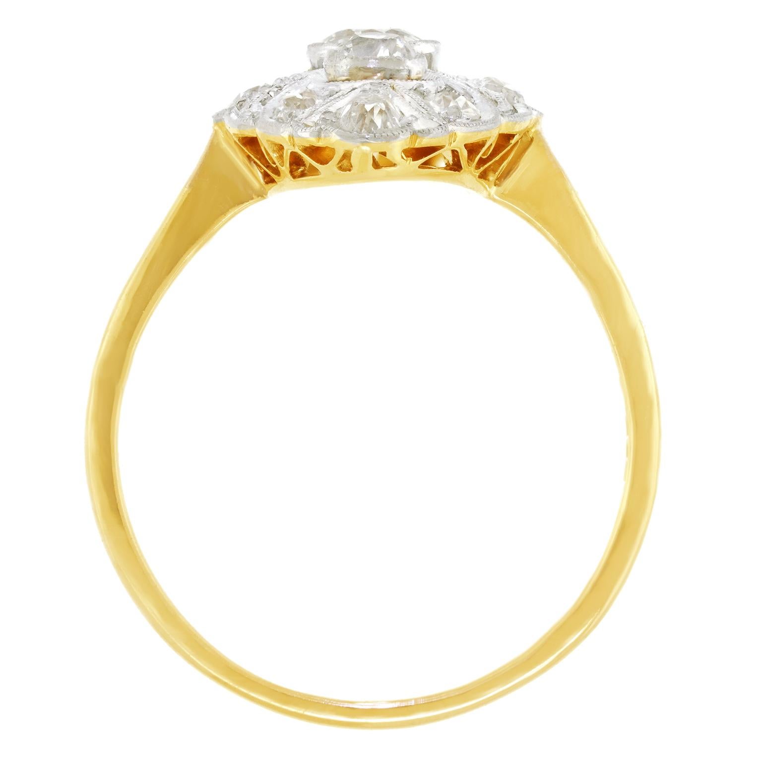Art Deco Diamond Ring 14k / Plat, circa 1920s For Sale 3