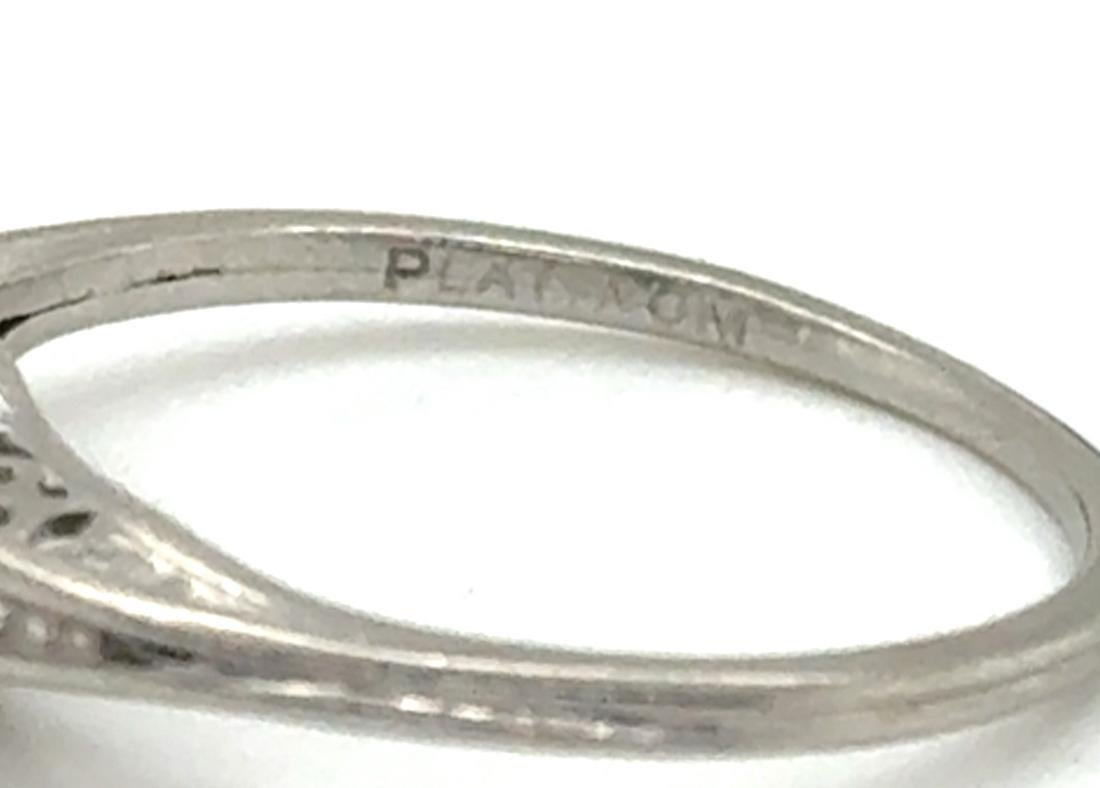 Women's Art Deco Diamond Ring .27ct Marquise Mined Solitaire Platinum Original 1930's