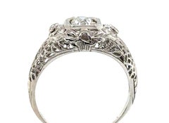 Art Deco Diamond Ring .46ct G/SI1 EGL Old Mine Cushion Original 1920's 18K