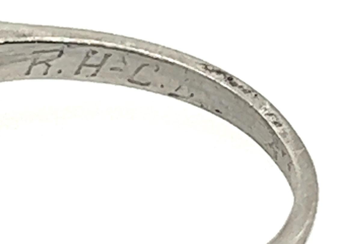 Art Deco Diamond Ring .62ct Transitional Cut H VS1 Original 1930s Antique Plat 1