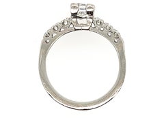 Art Deco Diamond Ring .84 Carat GIA Emerald Cut F SI1 Platinum Original, 1920s