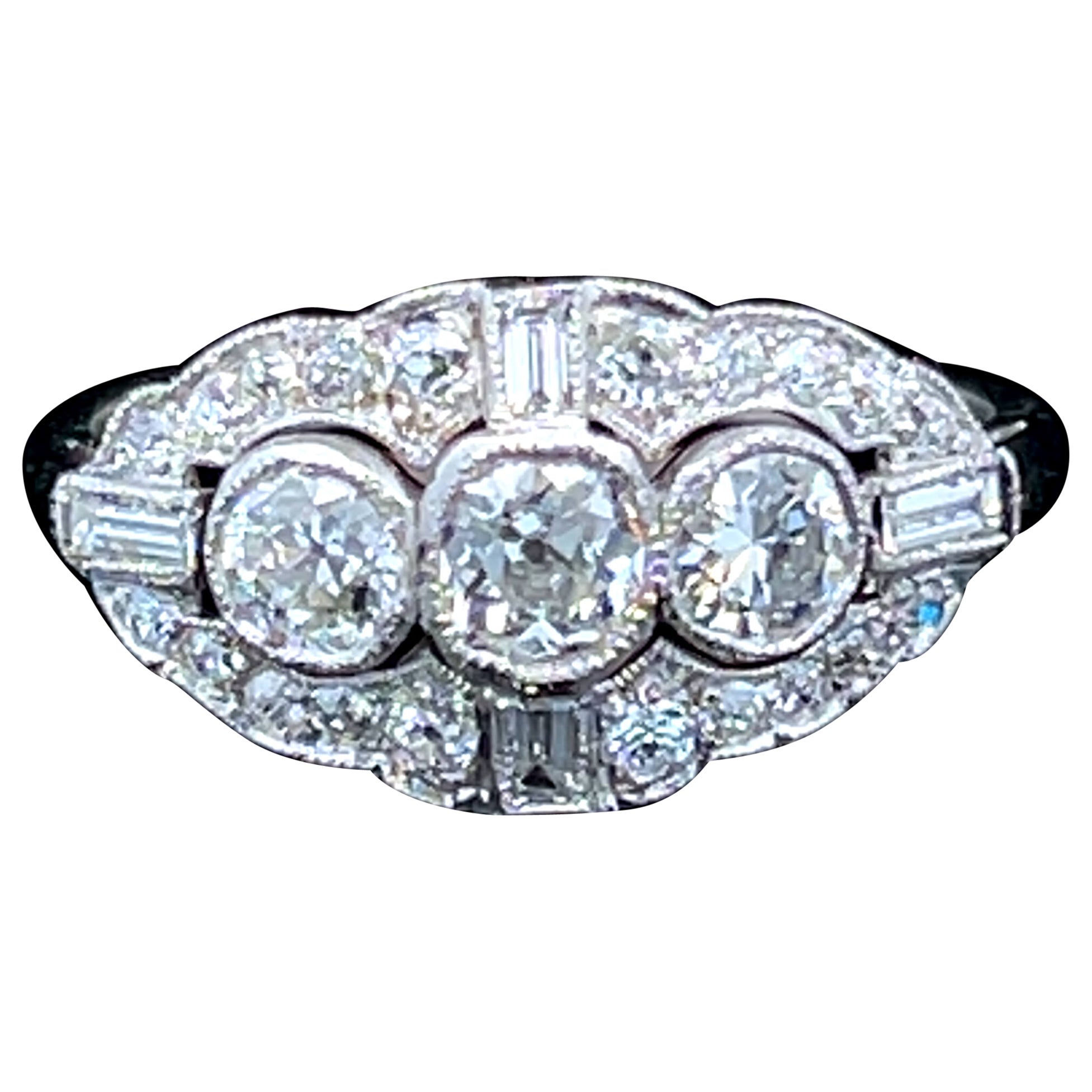 Art Deco Diamond Ring Circa 1930s