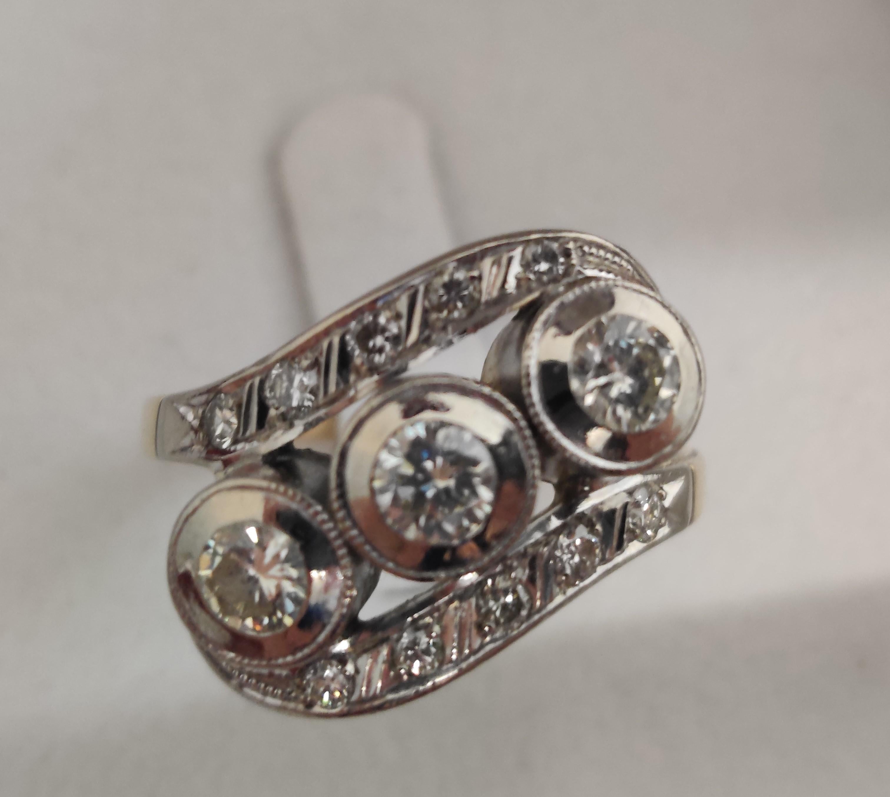Old European Cut Art-Deco Diamond Ring