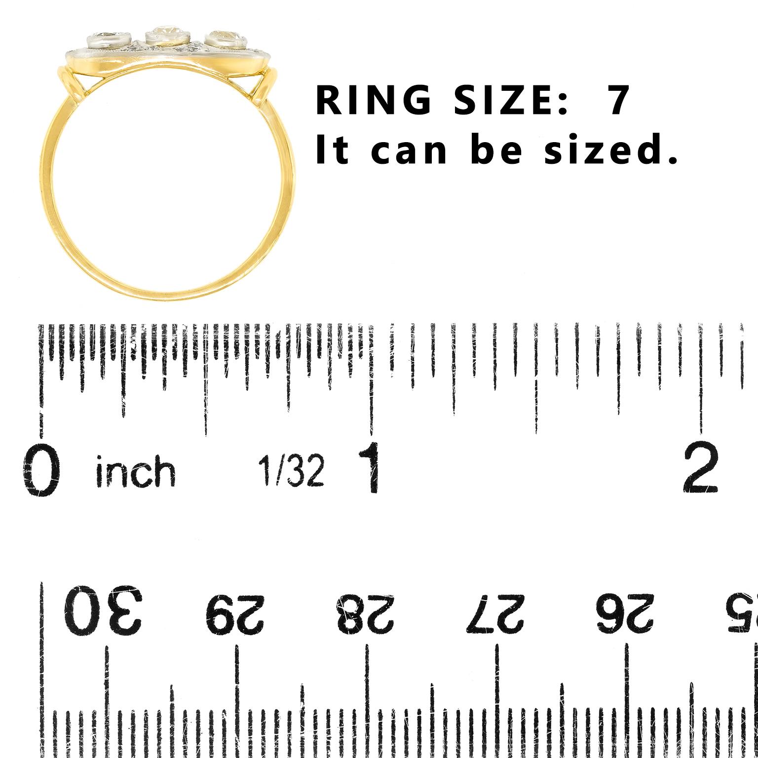 da uomo o donna Anello con diamante Art Deco in vendita