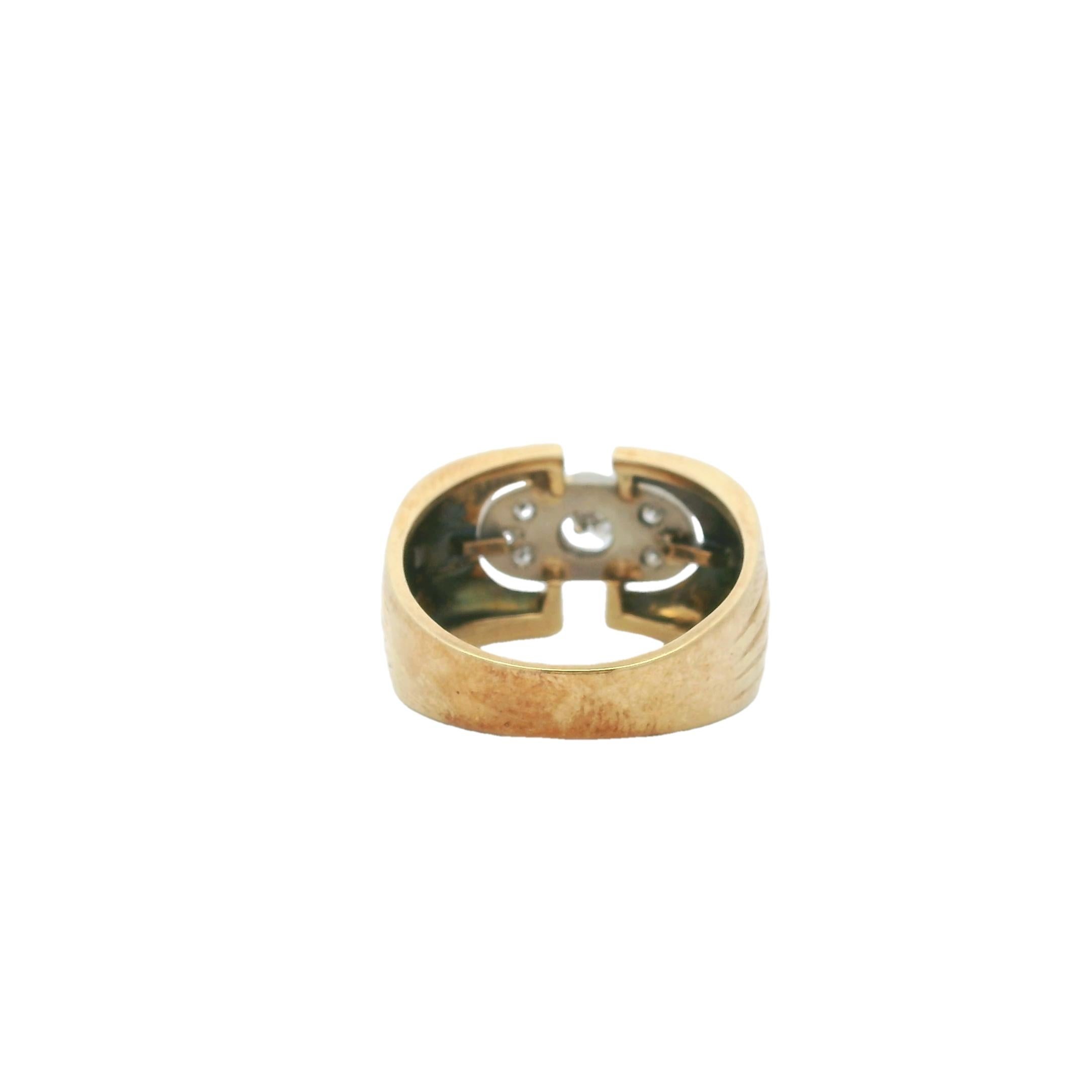 Bague Art Déco en or 14K, diamant au centre de 0,50ct, Circa 1930s Excellent état - En vente à Miami, FL
