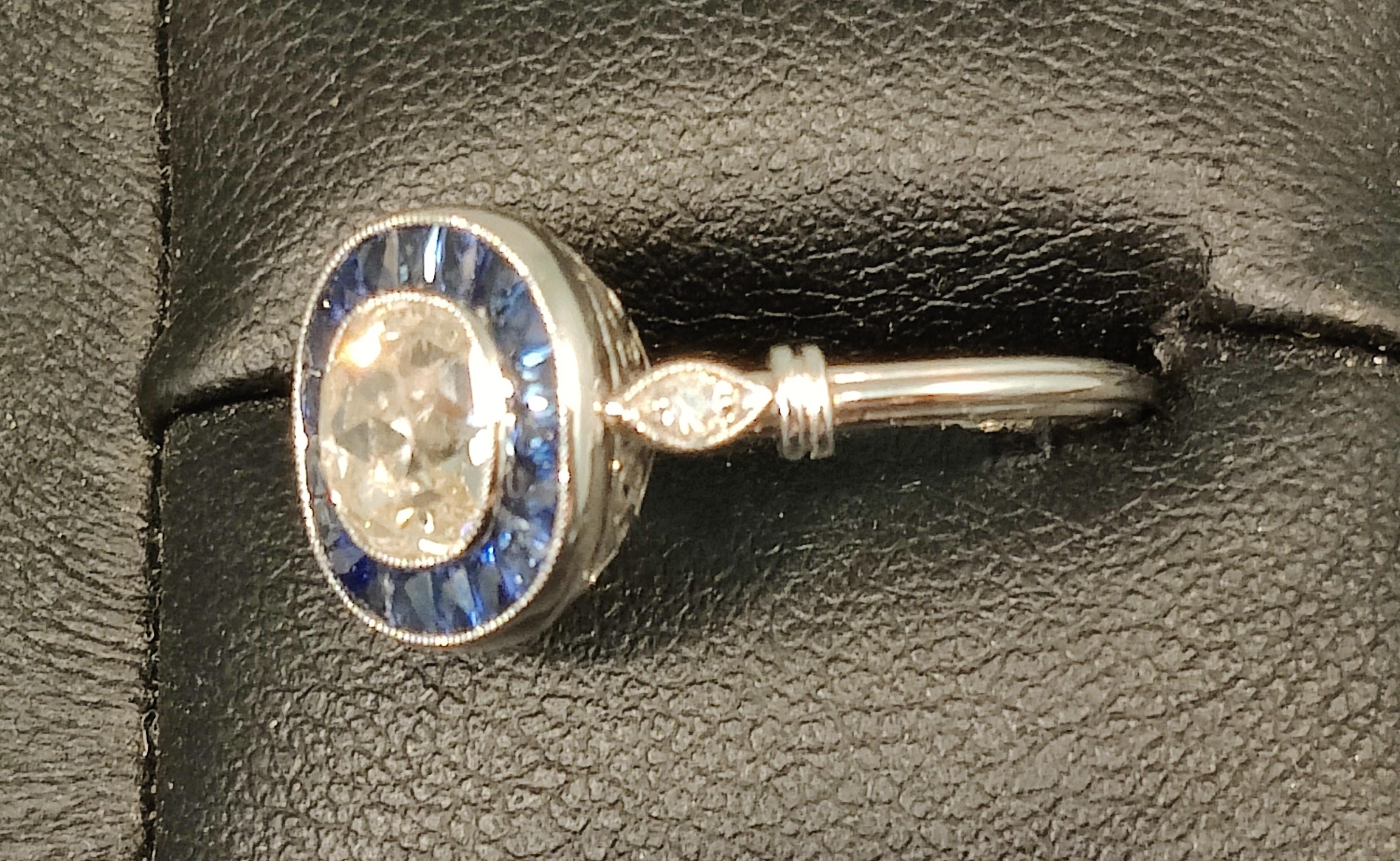 Art Deco Art-Deco diamond ring platinum
