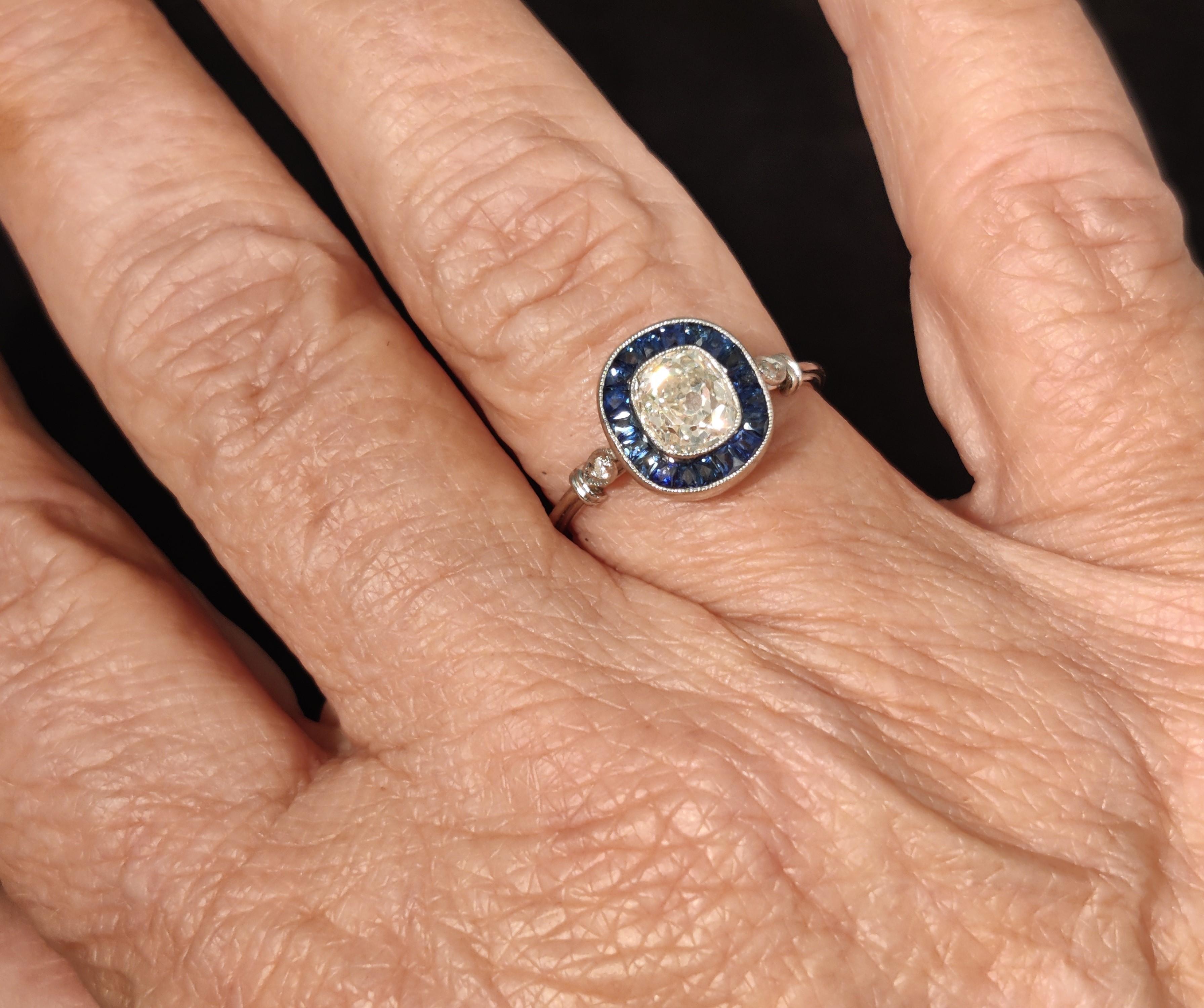 Art-Deco diamond ring platinum In Good Condition In Bad Kissingen, DE