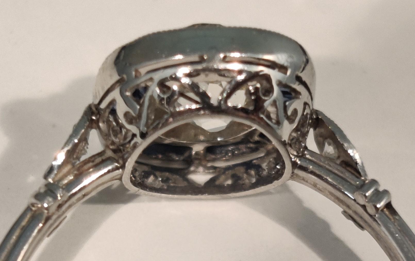 Art-Deco diamond ring platinum 2