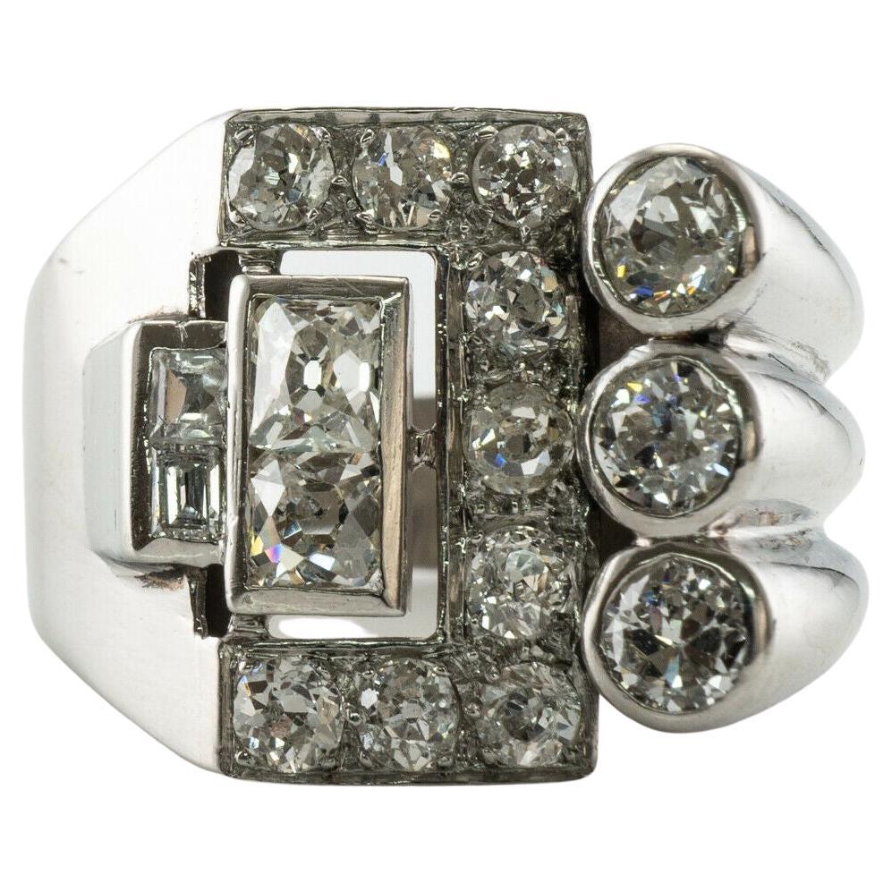 Vintage Art Deco Diamond Ring - 2,330 For Sale on 1stDibs