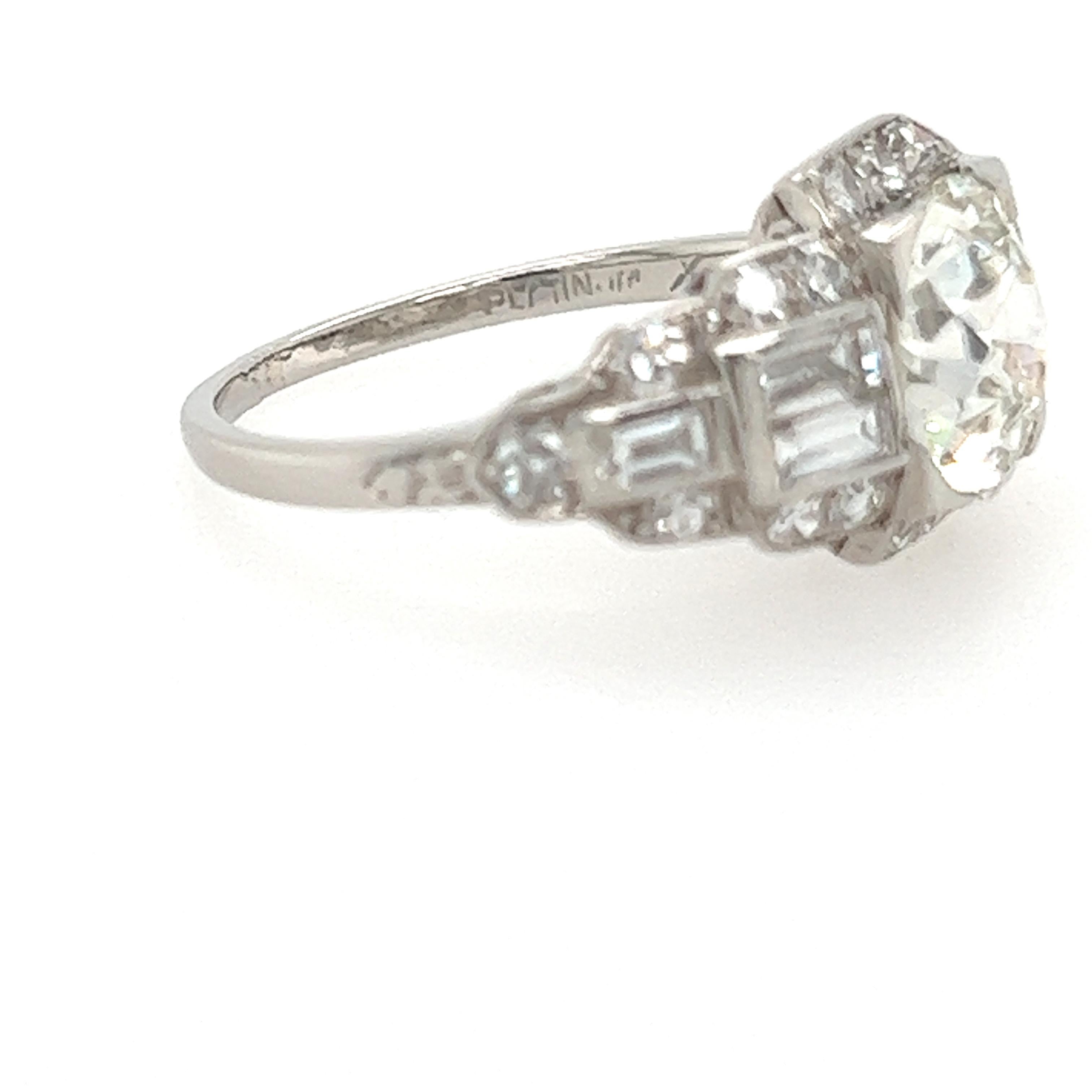 3 carat art deco diamond ring