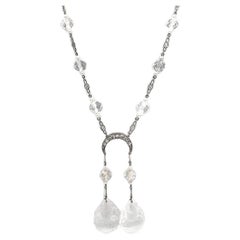 Rock Crystal Drop Necklaces