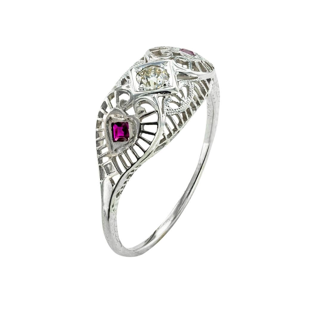 ruby filigree ring