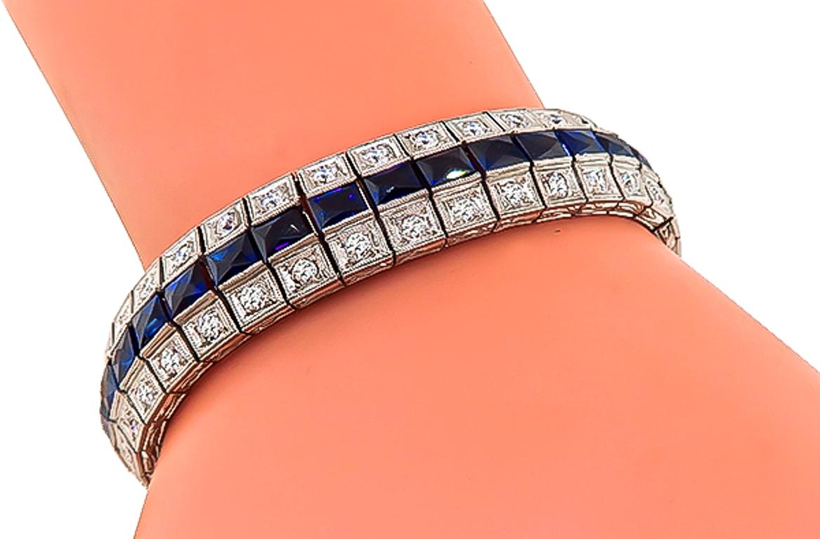 art deco sapphire diamond bracelet