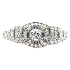 Art Deco Diamond Sapphire Bracelet