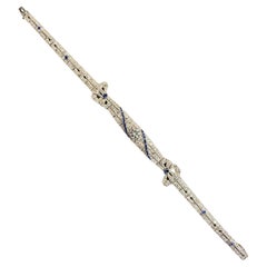 Art Deco Diamond & Sapphire Bracelet 