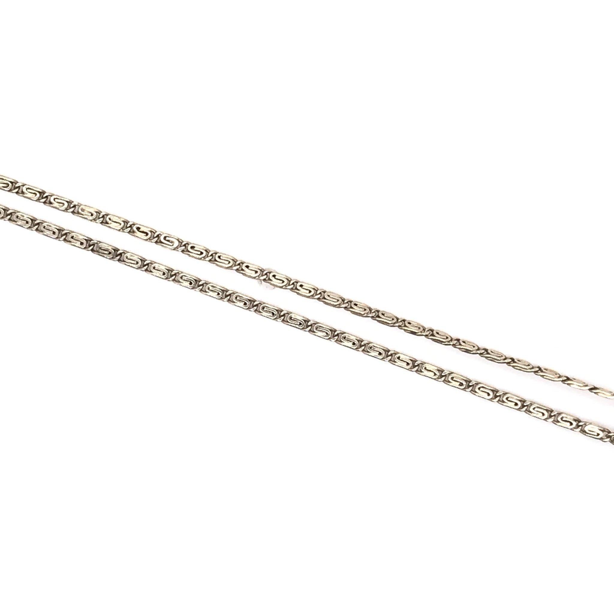 Art Deco Lavalier-Halskette mit Diamanten und Saphiren 2