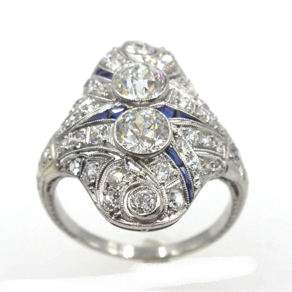 art deco cocktail ring