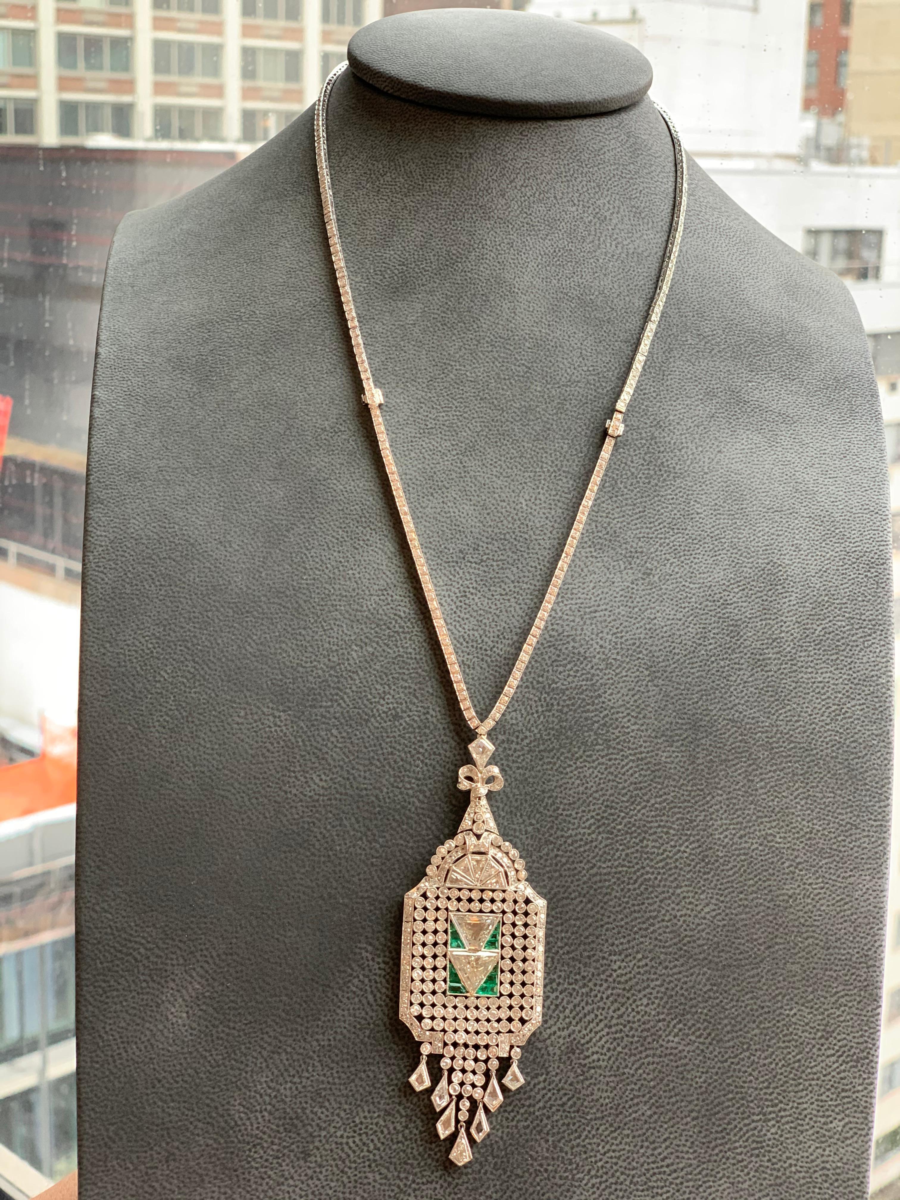 Women's Art Deco Diamond Sautoir Necklace