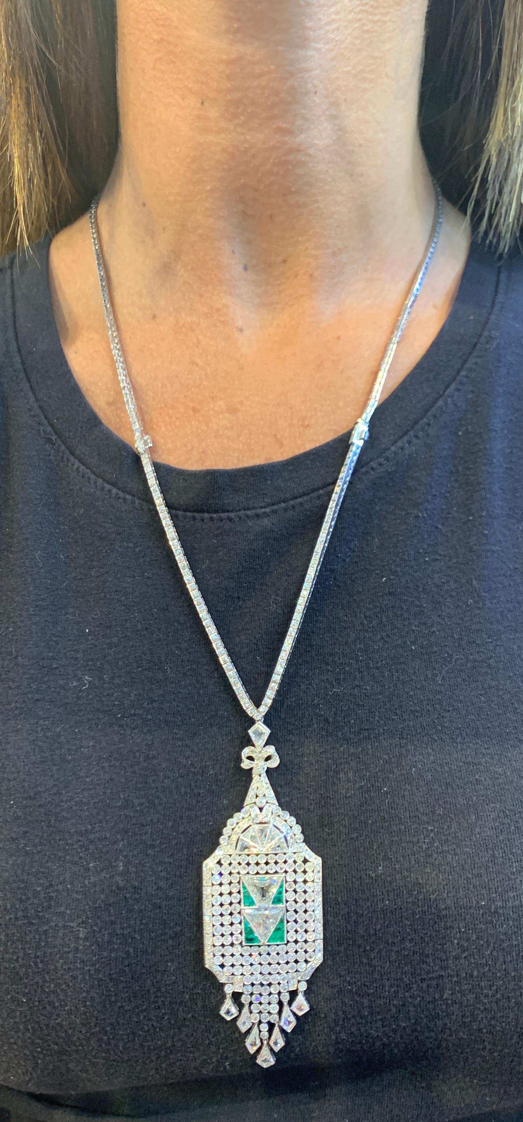 Art Deco Diamond Sautoir Necklace 2