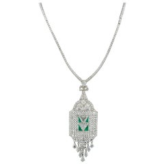 Art Deco Diamond Sautoir Necklace
