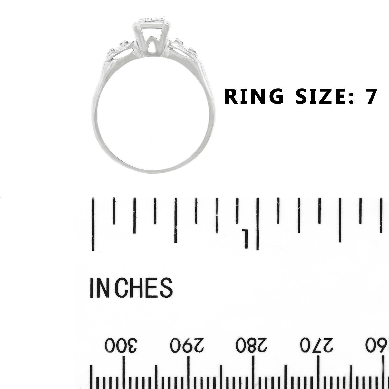 Art Deco Diamond Set Gold Engagement Ring 2