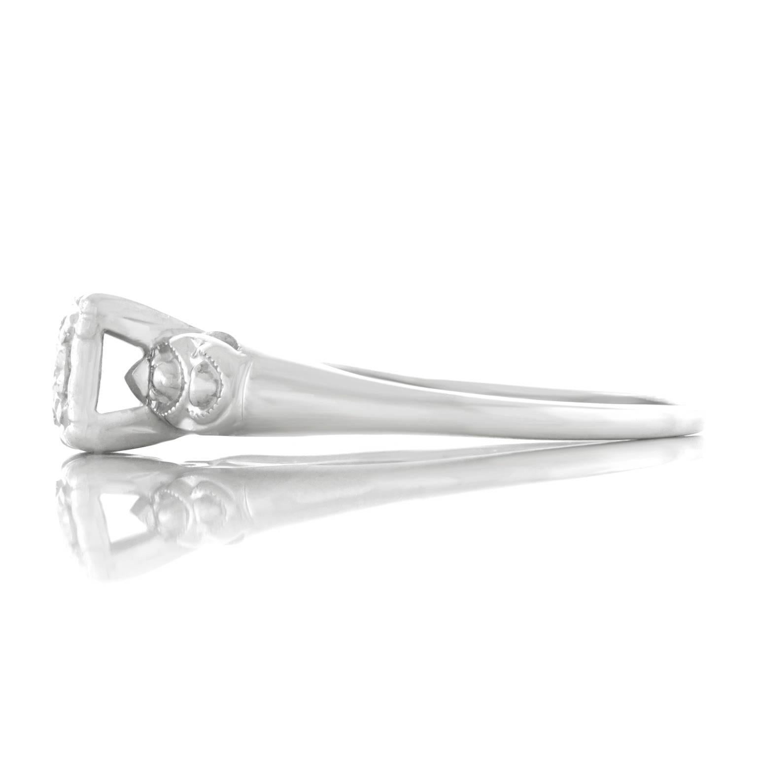 Art Deco Diamond Set Gold Engagement Ring 3