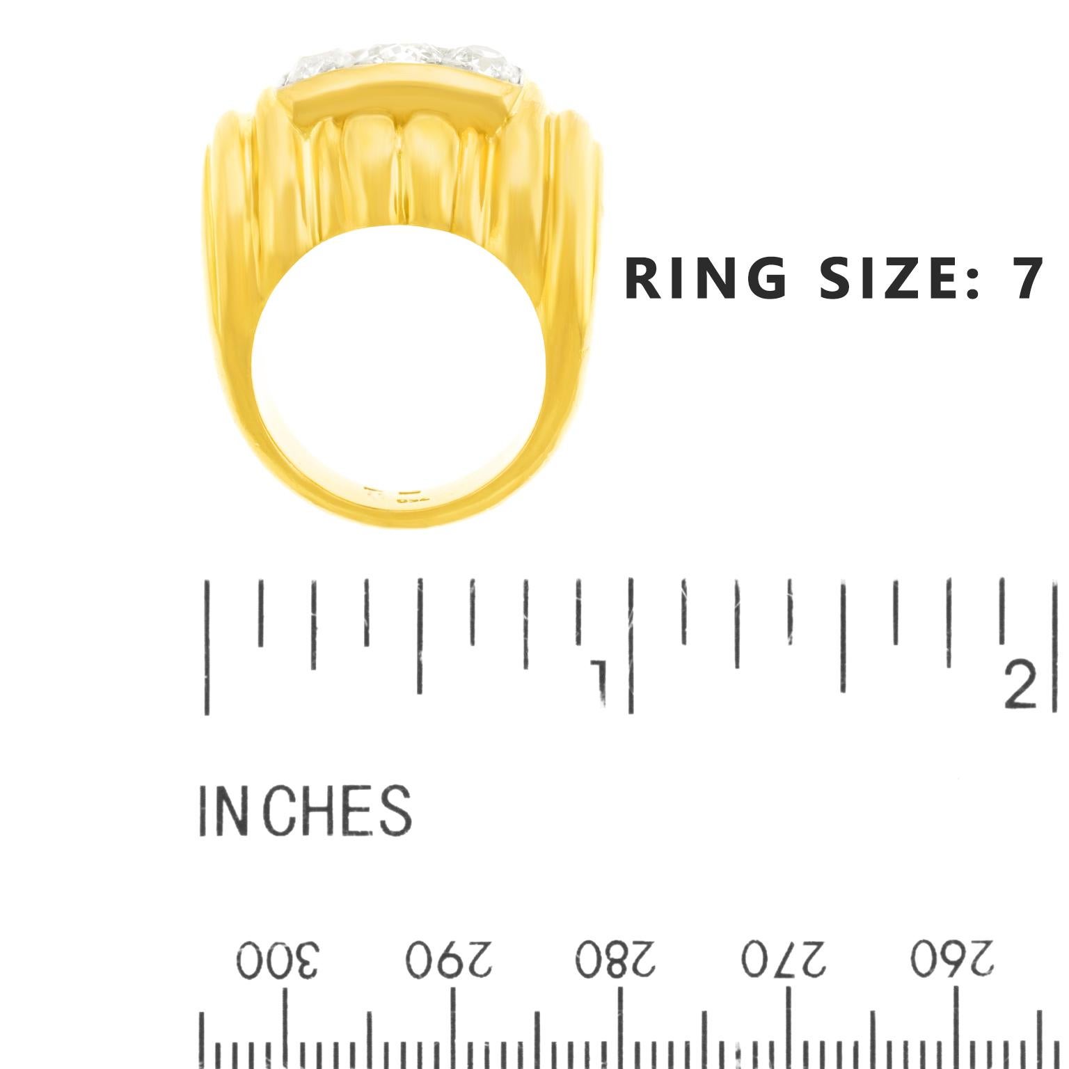 Art Deco Diamond Set Gold Ring 2