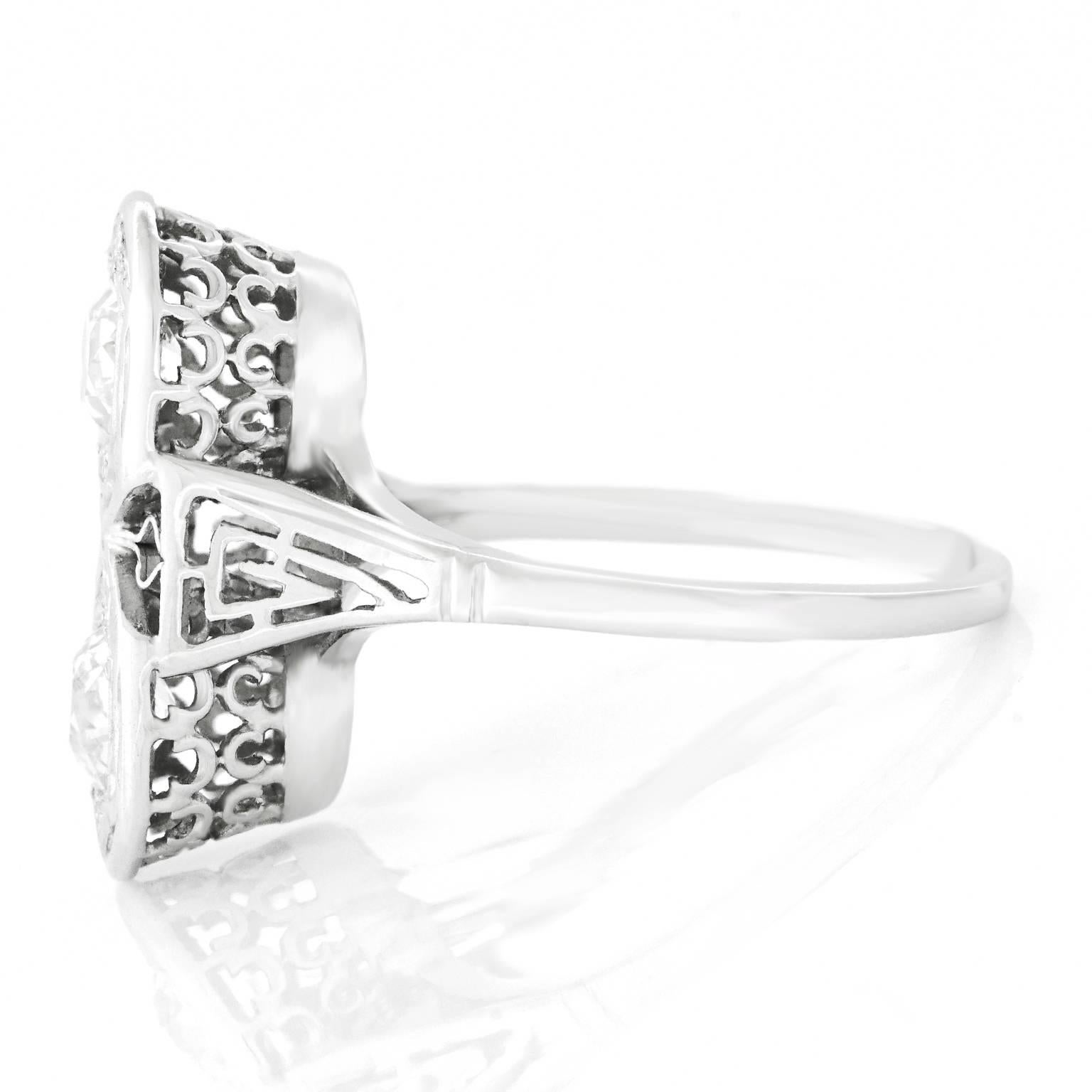 Art Deco Diamond Set Gold Ring 3