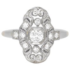 Art Deco Diamond Set Gold Ring