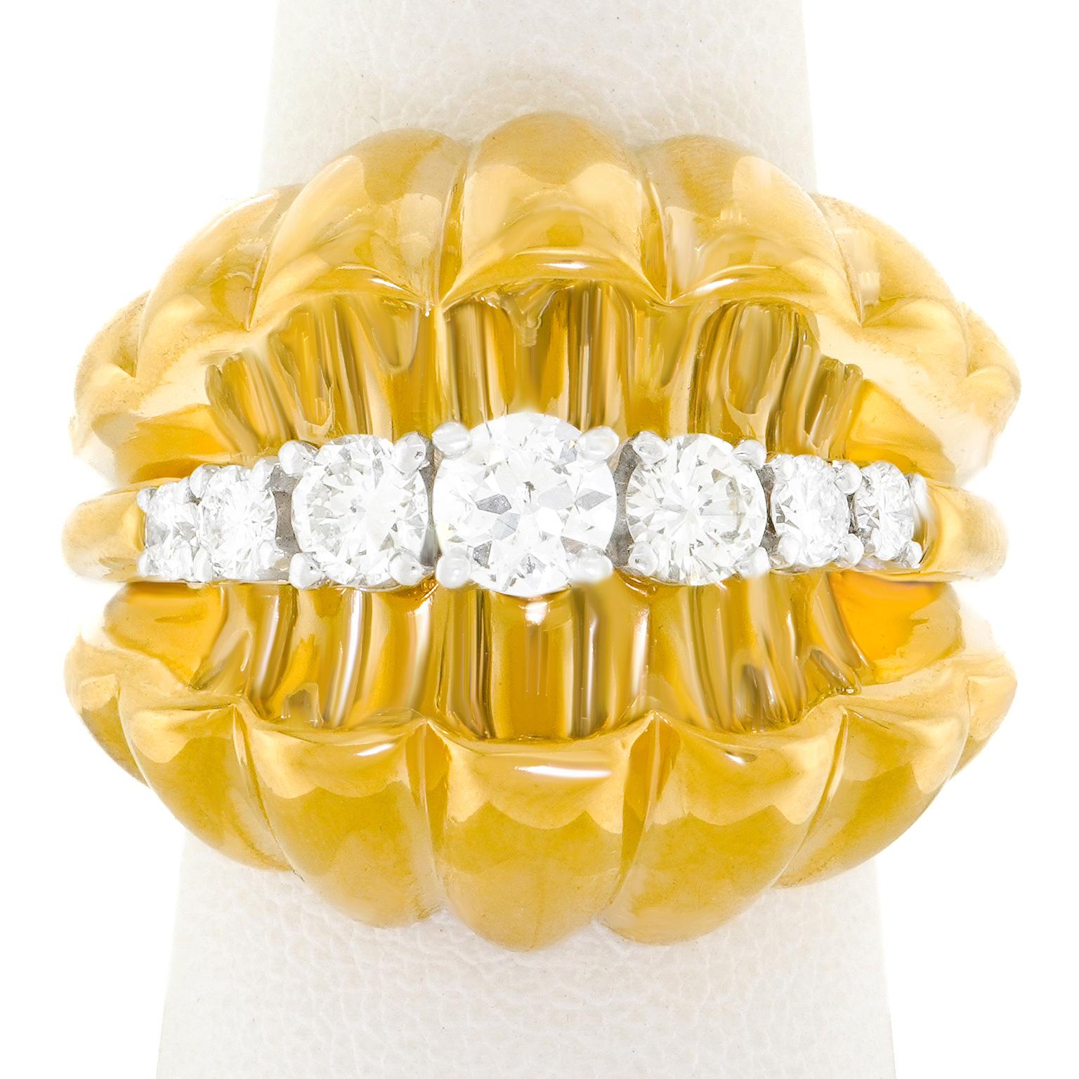 Art Deco Diamond-Set Platinum and Gold Ring 4