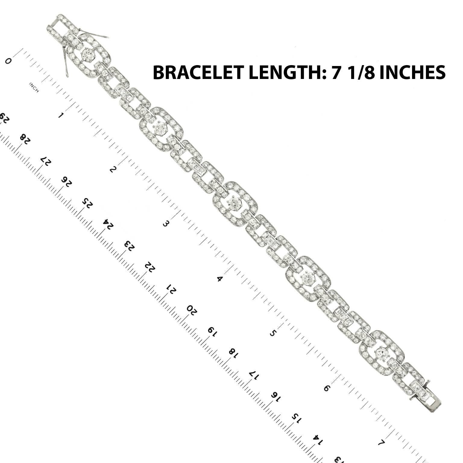 Art Deco Diamond Set Platinum Bracelet 2