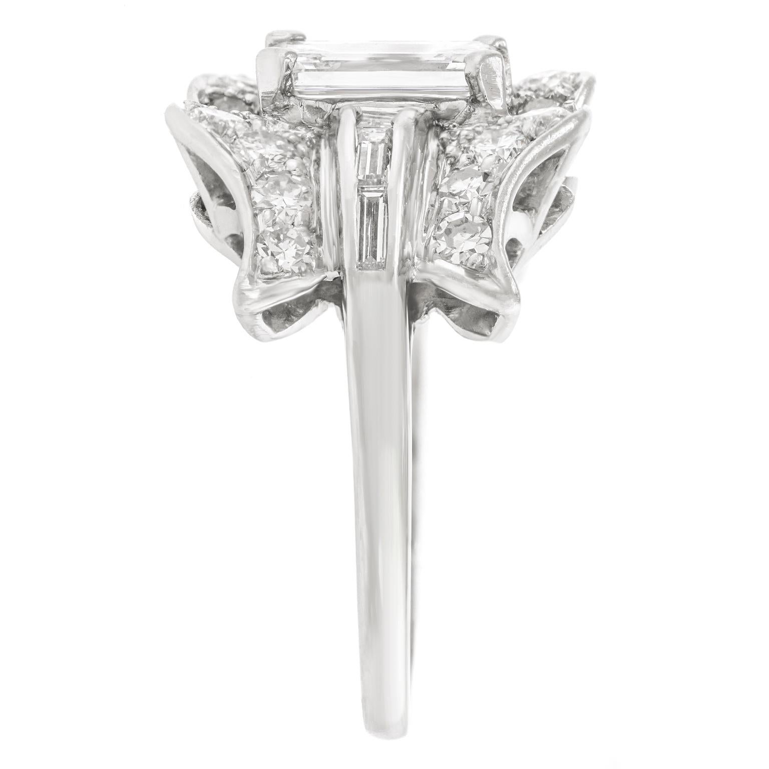 Art Deco Diamond-set Platinum Cocktail Ring 2
