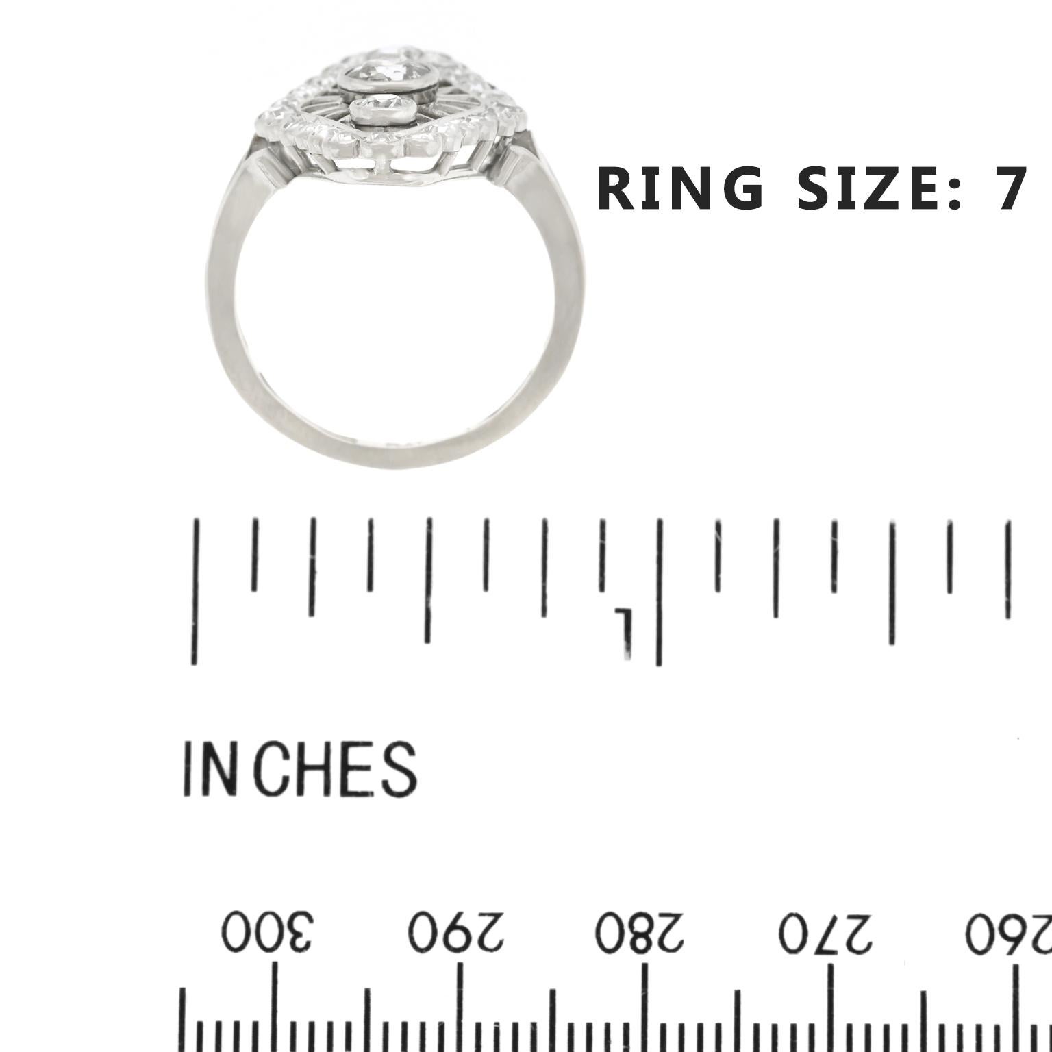 Art Deco Diamond set Platinum Ring 2